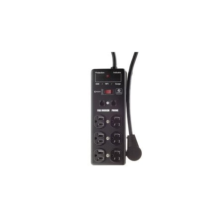 Cable Wholesale Plug Adapter, Surge, 5-15R, 5-15P, 10 ft., Black C2006